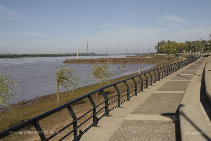 La costanera de Concordia, sobre el río Uruguay.