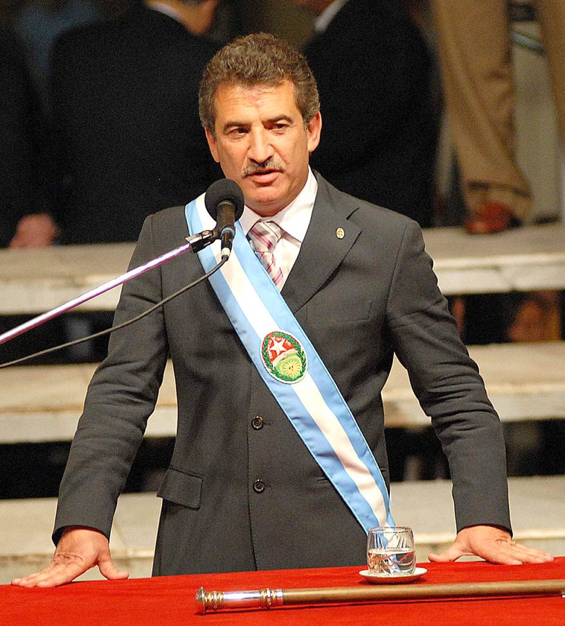 Sergio Urribarri en su asunción como gobernador de Entre Ríos, en diciembre de 2007.