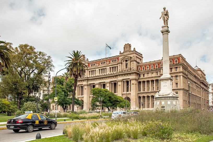 El Palacio de Tribunales, en Buenos Aires, sede del Poder Judicial de la Nación. Allí funciona el Juzgado Contencioso Administrativo Federal que intervino en el expediente por el financiamiento universitario.