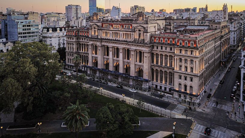 Fachada del Palacio de Justicia de la Nación, sede de la Corte Suprema, en la Ciudad de Buenos Aires.