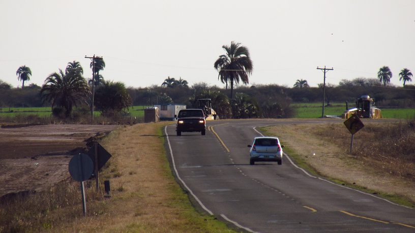 La ruta nacional 18 en Entre Ríos, en agosto de 2012.