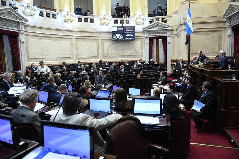 El recinto del Senado de la Nación durante una sesión de julio de 2019 en la que aprobó pliegos de jueces y defensores.