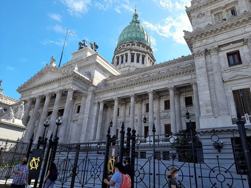 El Palacio del Congreso de la Nación, en Buenos Aires.