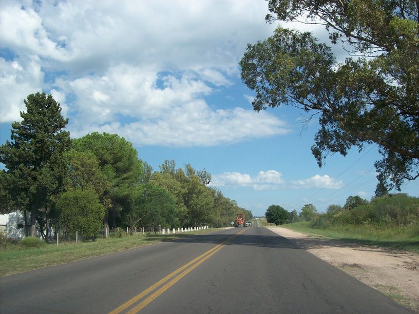 La ruta provincial 39 cerca de Caseros, en el departamento Uruguay, en una foto de 2008.