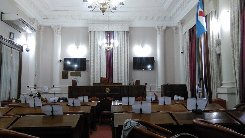 Recinto de la Cámara de Senadores de Entre Ríos, dentro de la Casa de Gobierno, en Paraná.