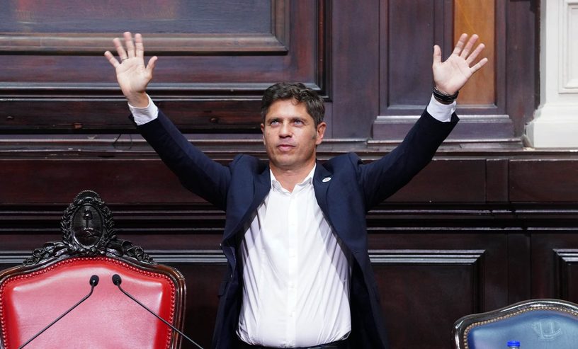 El gobernador bonaerense Axel Kicillof, en el inicio de las sesiones legislativas de 2025 en la Cámara de Diputados de la provincia de Buenos Aires.