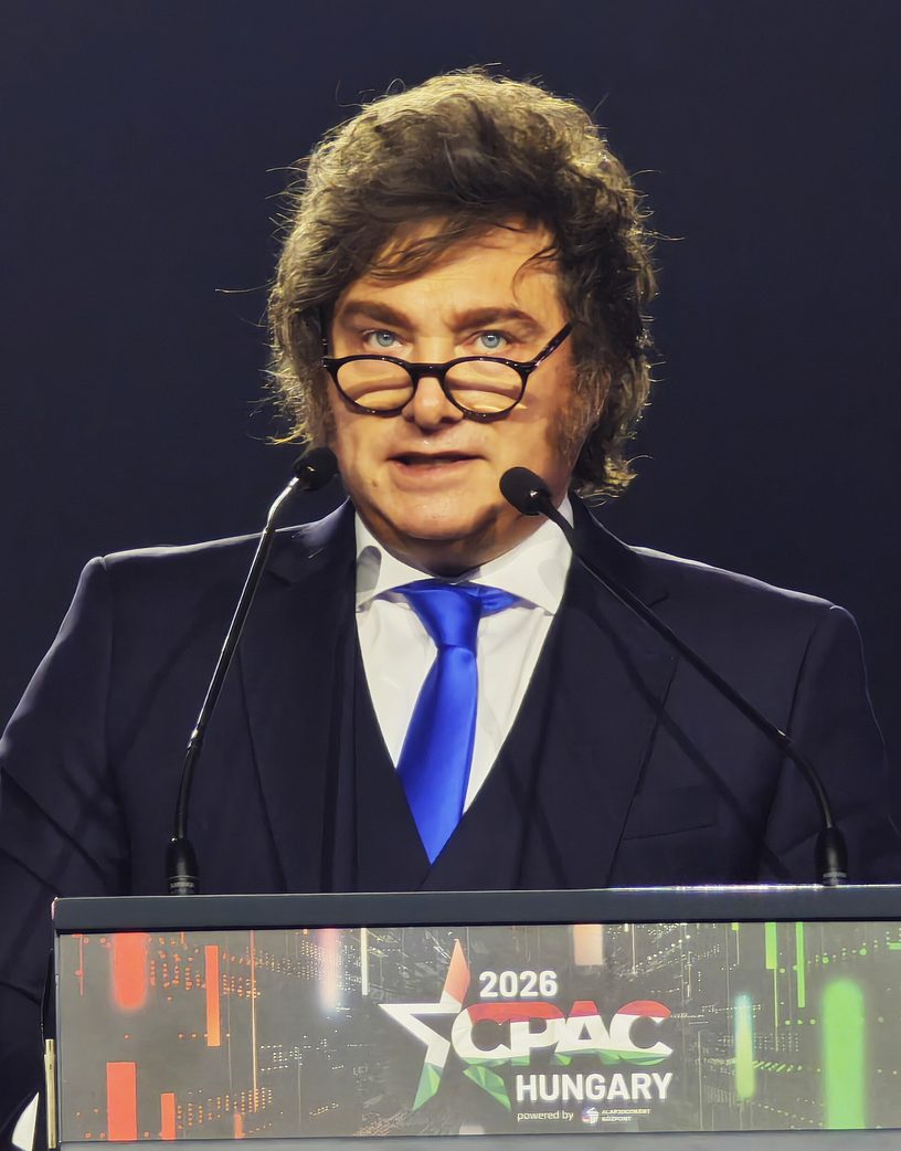 Javier Milei en un discurso en la CPAC Hungría, en marzo de 2026.
