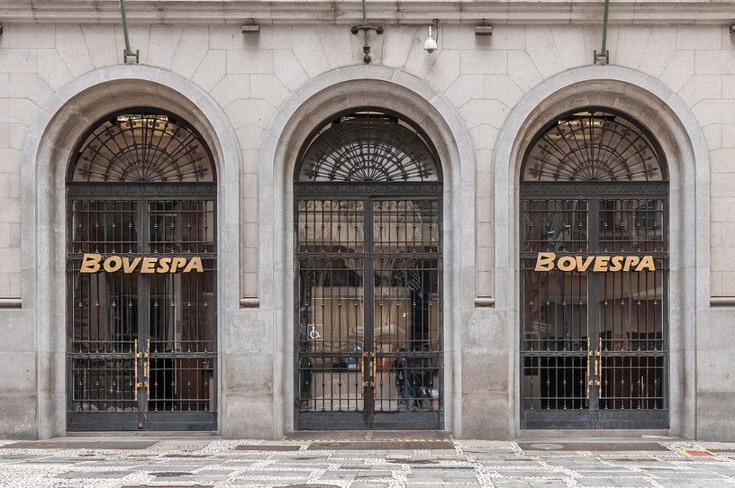La entrada de la sede de la Bolsa de San Pablo, en el centro de la ciudad, en 2017