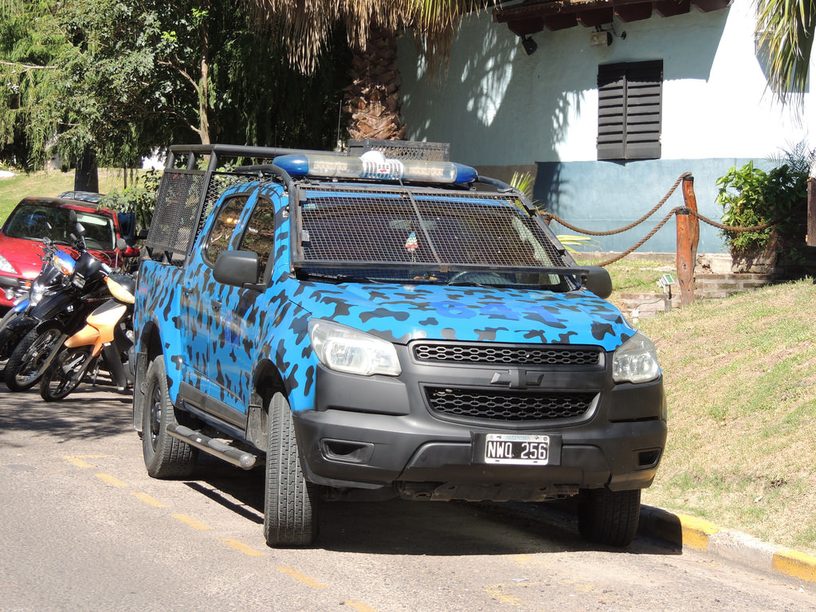 Una camioneta de la Policía de Entre Ríos en la ciudad de Paraná, en 2018.