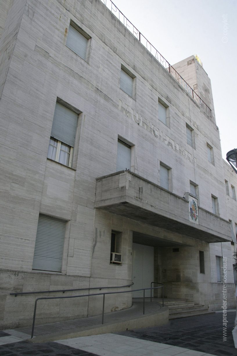Fachada del edificio de la Municipalidad de Concordia, en una foto de 2016.
