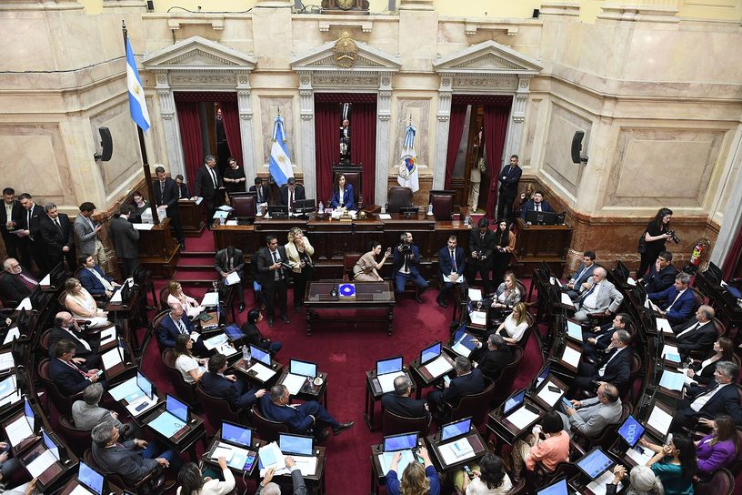 El recinto del Senado de la Nación durante una sesión especial en diciembre de 2023 (foto de archivo).